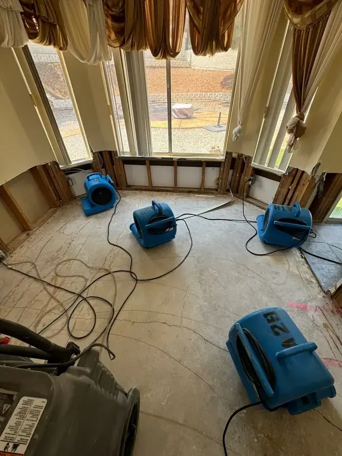 Drying equipment set in a living area in a Chula Vista, CA home