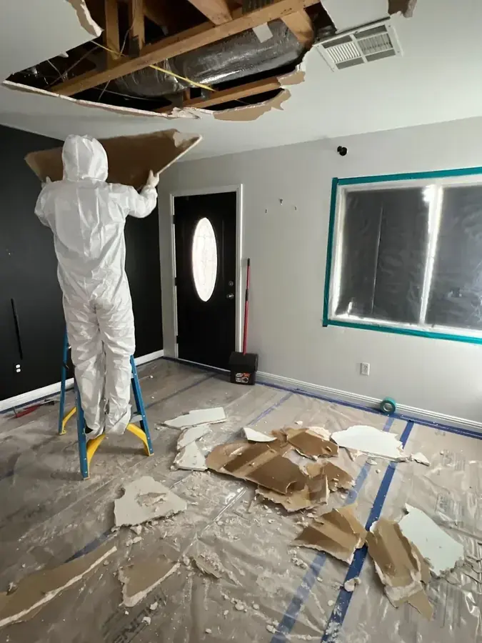 Ceiling leak water damage in a Chula Vista, CA home